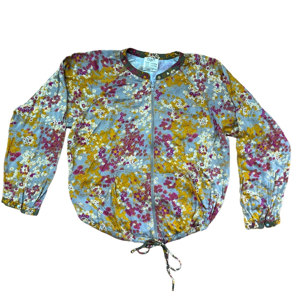 Women’s Tiny for Anthropologie Saturday Sunday Rayon Bomber Floral Jacket Medium